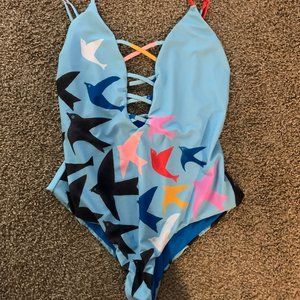 Mara Hoffman Lattice One-Piece Swimsuit